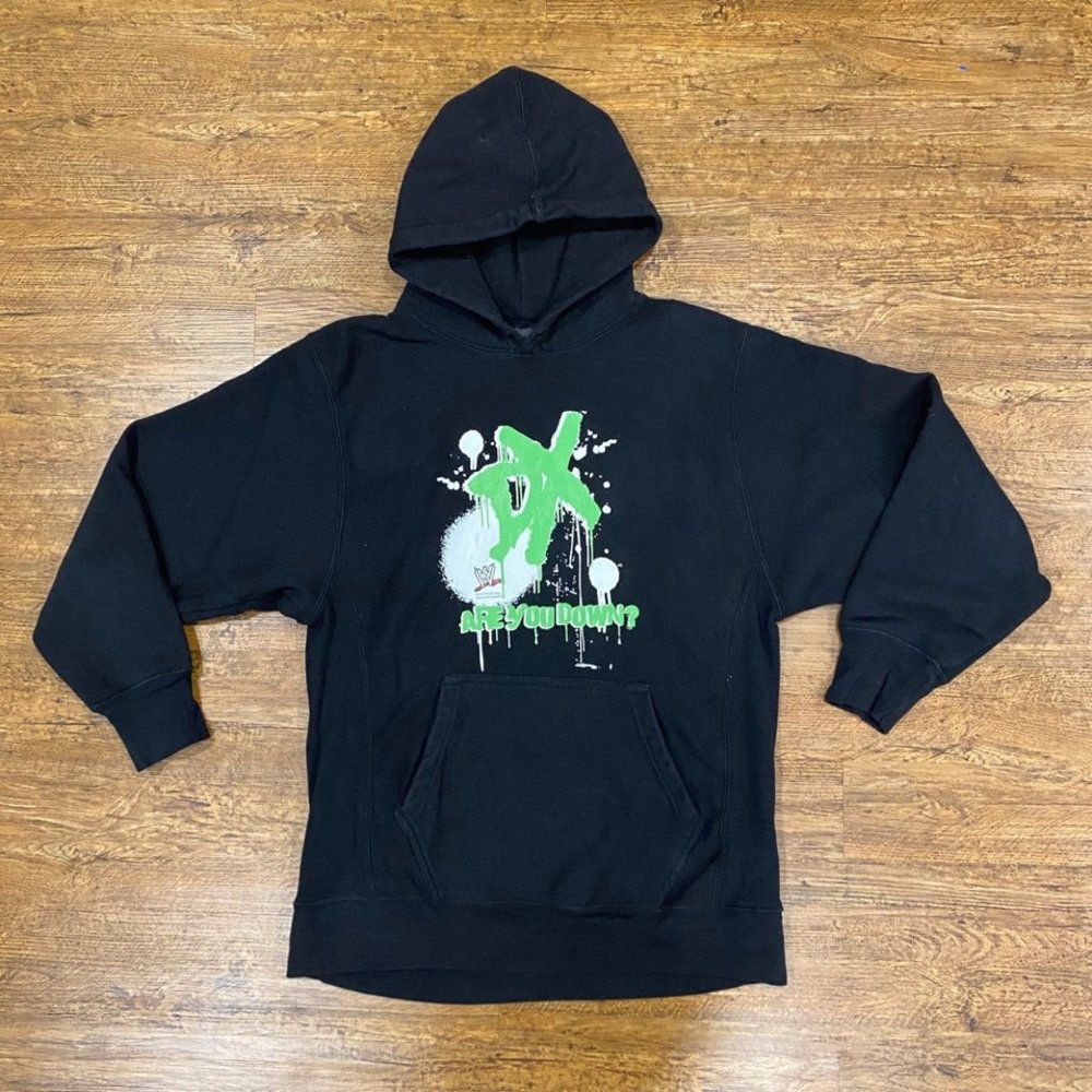 WWE Wrestling WWF DX Generation Triple H Shawn Michaels Black‎ Hoodie Men's S